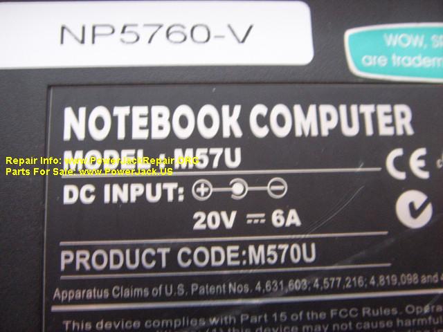 Sager Notebook Computer M57U M570U NP5760-v