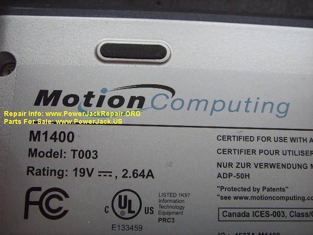 MotionComputing M1400 Model T003 dc jack repair