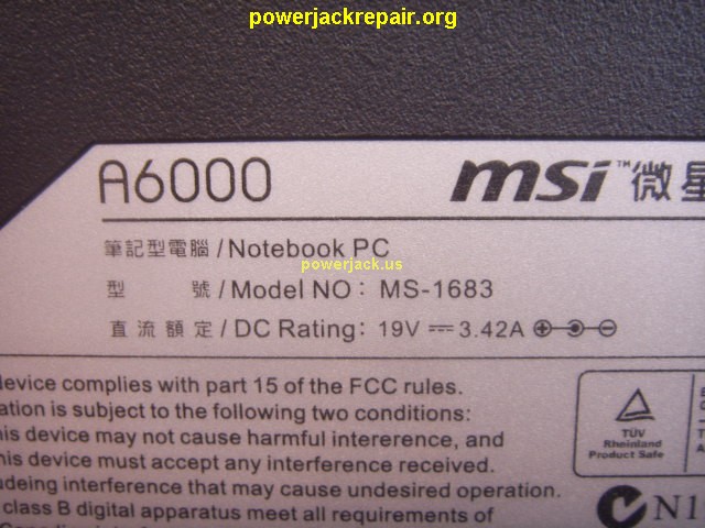 a6000 ms-1683 msi dc jack repair socket port replacement