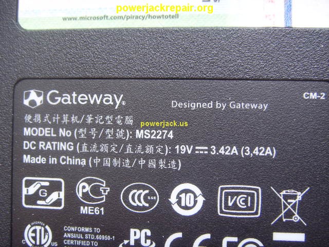 ms2274 gateway dc jack repair socket port replacement