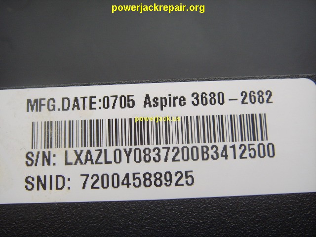 aspire 3680-0705 acer dc jack repair socket port replacement