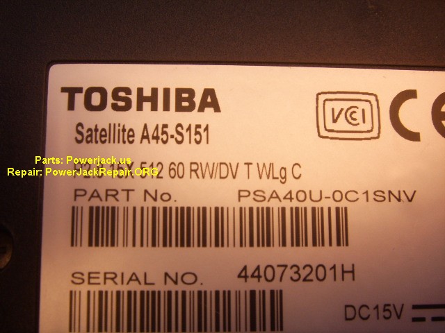 Toshiba A45-S151 15V