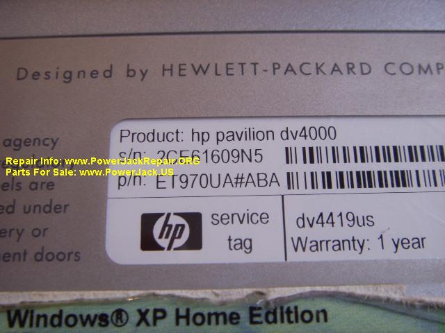 HP Pavilion dv4000 series dv4419us