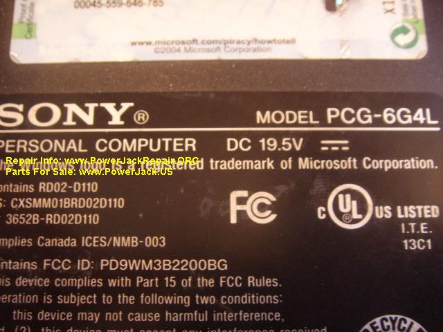 Sony Vaio PCG-6G4L