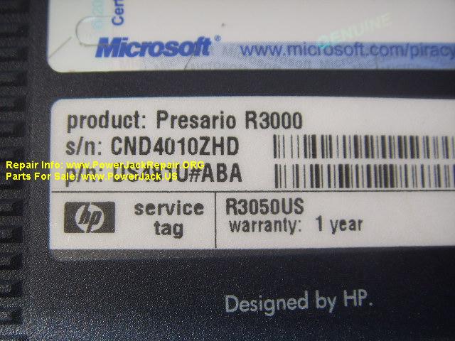 Compaq Presario R3000 Model
