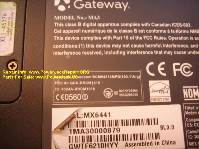 Gateway MX6441 MA3